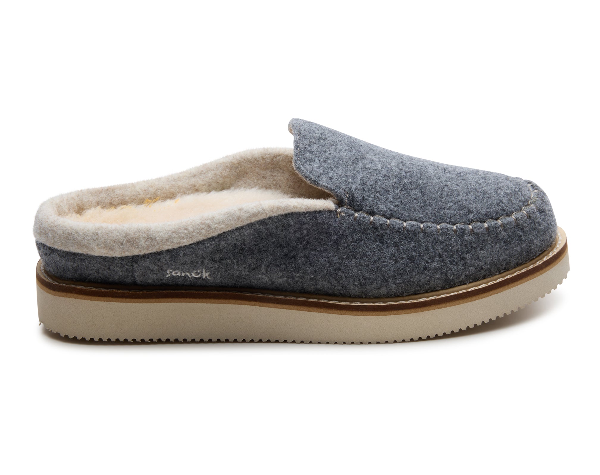Sanuk Cozy Vibe Slipper Sm Wool pantofole donna charcoal lana