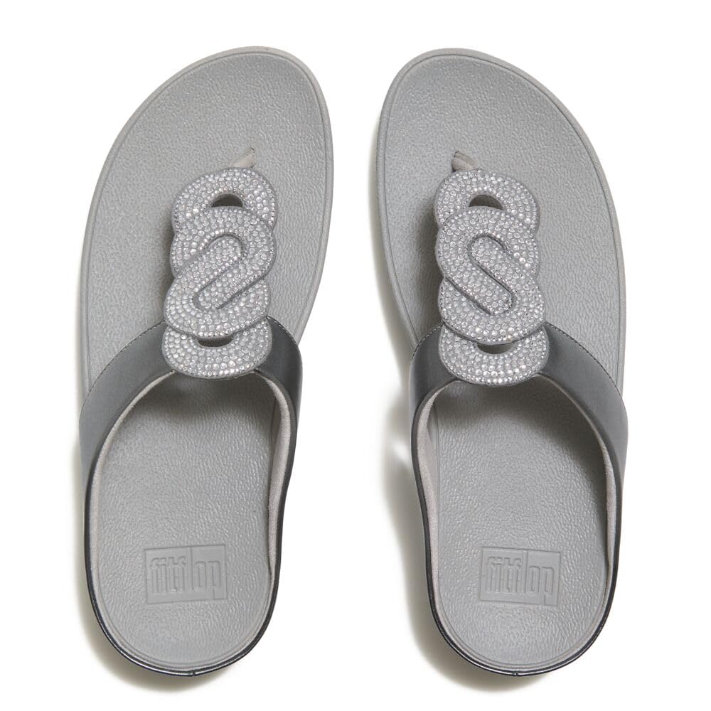 FitFlop Fino Crystal-Twist sandali donna infradito 39 strass