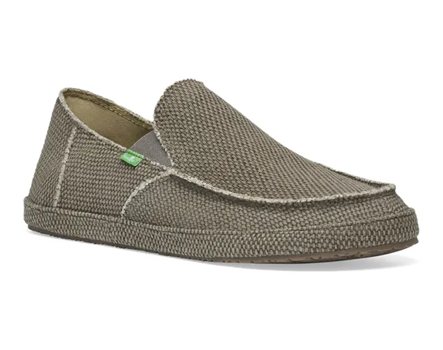 Sanuk Rounder Slip-On Uomo Tela Marrone Vegan